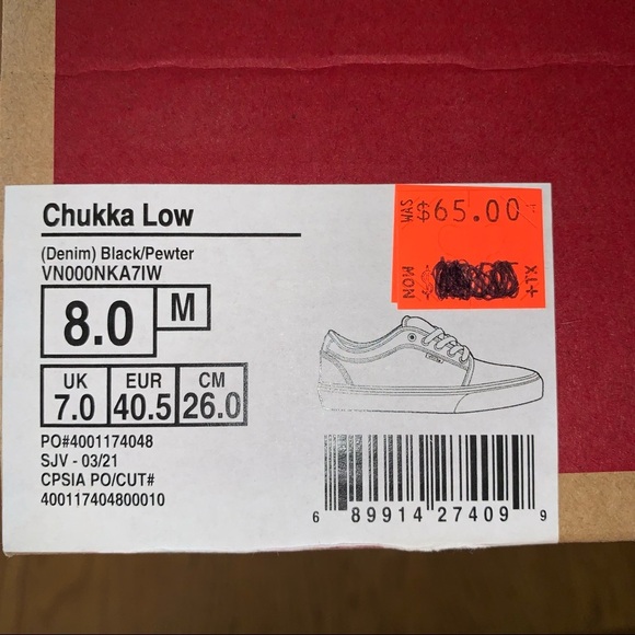 Vans Chukka Low Men’s sz 8 NEW - Picture 6 of 7